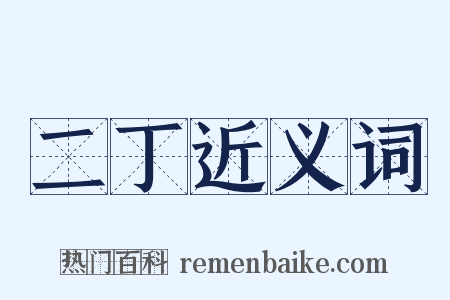 二丁近义词是什么意思的图片